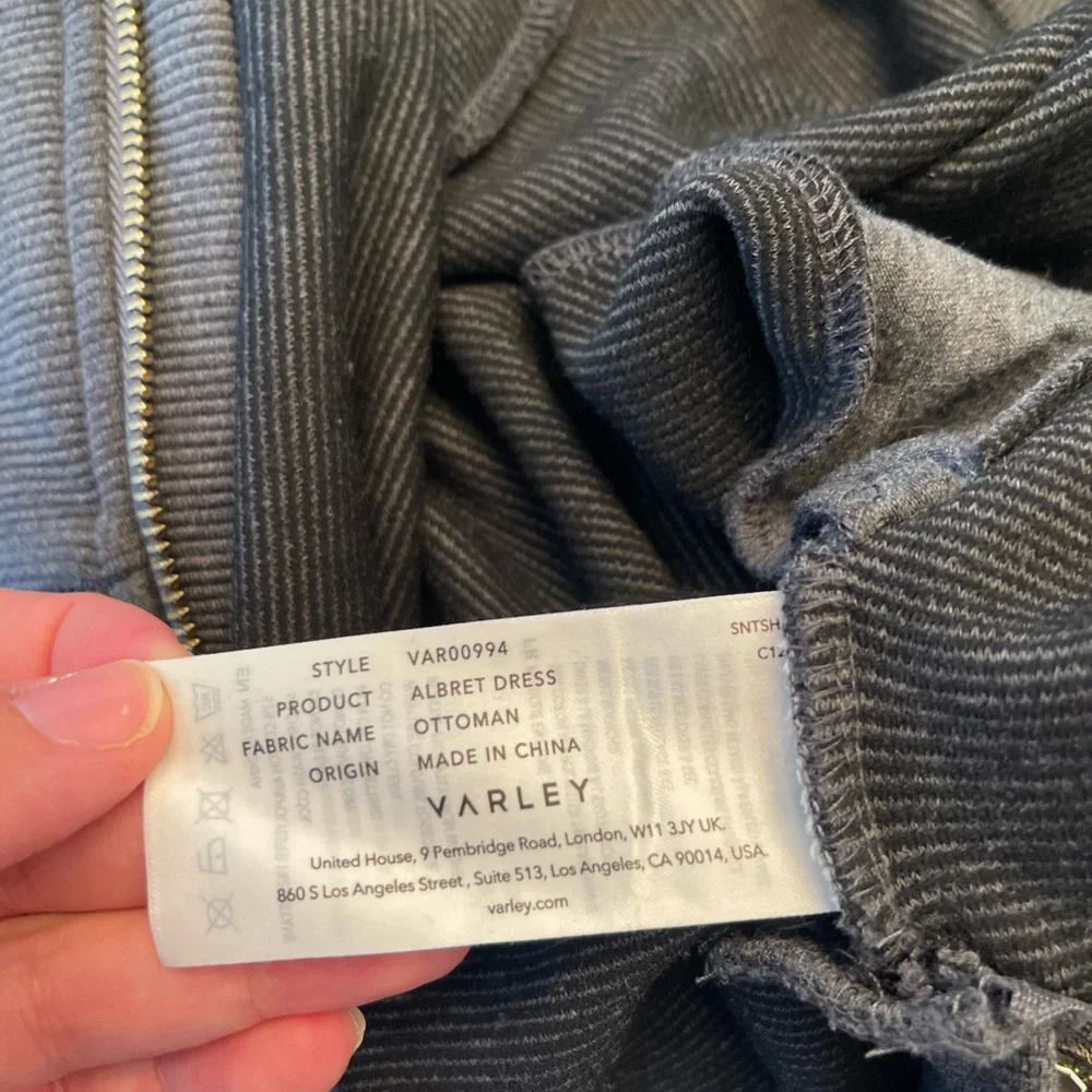 Anthropologie Varley Albert Grey knit Casual Sweater Dress Medium - Picture 13 of 13